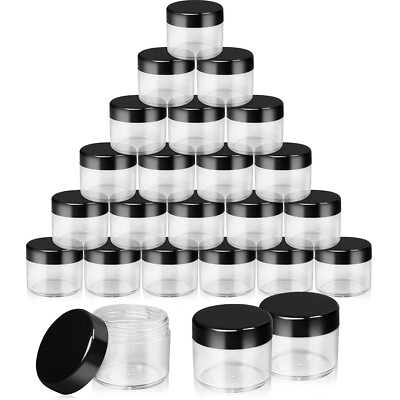 20x Clear Small 20 mL 0.7oz Plastic Jars for Cosmetic Sample Container Pot Cream $9.99