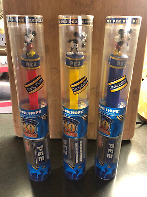 #ad PEZ Limited Charity Edition Set of 3 Retro Mickey Mouse in original tubesNIP HTF