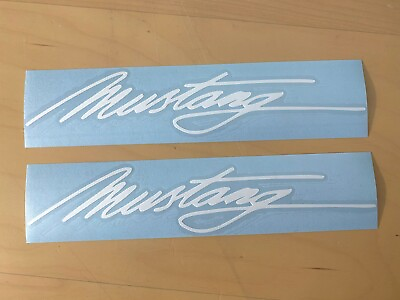 #ad 2 piece Mustang Script Signature Car Window Decal Sticker Ford