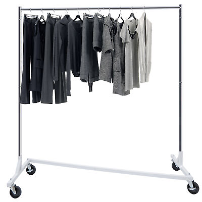 #ad Heavy Duty Garment Rack Rolling Clothes Rack Collapsible Clothing Rack On Wheels