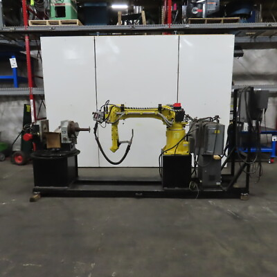 #ad Fanuc Arc Mate 120i 6 Axis Welding Robot W 2 Rotary Positioners 480V 3PH
