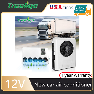 #ad 12V Truck Cab Air Conditioner 960W 12000BTU for Semi Truck Split Air Conditioner