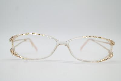 #ad Vintage Glasses Opdo 2488 Transparent Gold Oval Frames Eyeglasses