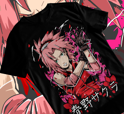 #ad Sakura Haruno T Shirt Naruto Hinata Hentai Waifu Anime Mio Gift Soft Shirt