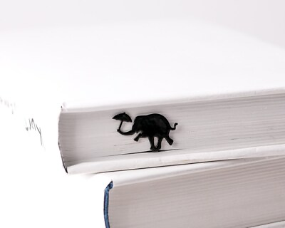#ad Black Metal Bookmark Dancing Elephant