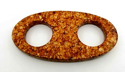 #ad New Vintage Polished Brown Stone LARGE Oval Shaped Component Stone #X604