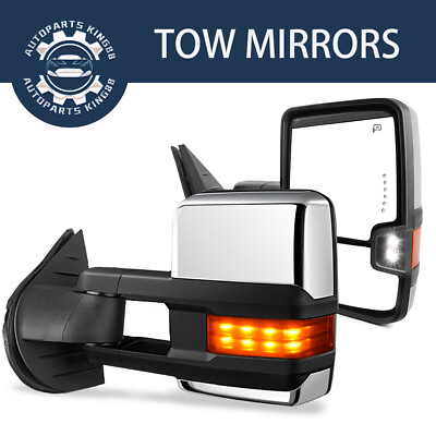 #ad LeftRight Tow Mirrors for 07 13 Chevy Silverado 1500 2500HD 3500HD Power Heated