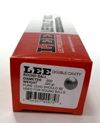 #ad Lee 90975 2 Cavity Bullet Mold .600 Diameter Round Ball Ships Within 1 Day