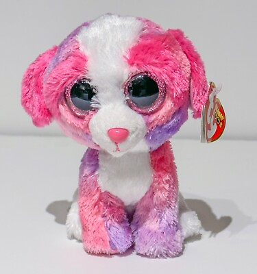 #ad Ty Beanie Boo SHERBET the Multicolor Dog 6 Inch NEW MINT with MINT TAGS
