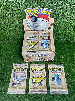 MINT BOX FRESH Pokemon 1st Edition Fossil Booster Pack FACTORY SEALED WOTC