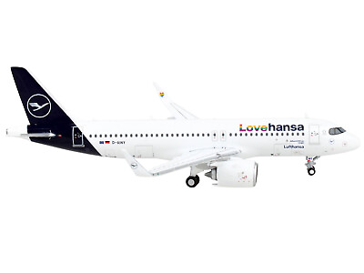 #ad Airbus A320neo Commercial Aircraft Lufthansa Lovehansa White w Dark Blue Tail