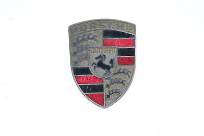 #ad Porsche 911 930 G Model Hoods Emblem Arms Front Cover Hood Badge Original