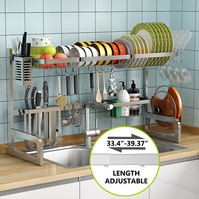 1Easylife Over The Sink Dish Drying Rack Tableware Drainer Rack for Kitchen $41.38