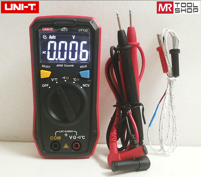 #ad UNI T Mini Digital multimeter AC DC Voltmeter Ohmmeter Temperature NCV Test EBTN
