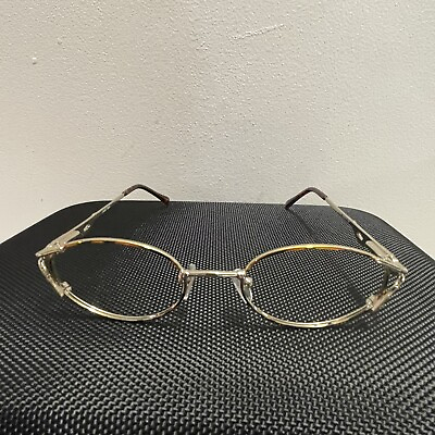 #ad LILAC Capri Eyeglasses Frame Demi Amber 49 18 130 Tortoise Gold Oval