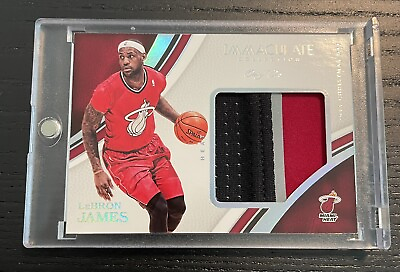 #ad 2016 Immaculate Lebron James SEM Patch 1 1 Christmas Day 2013 Game Used