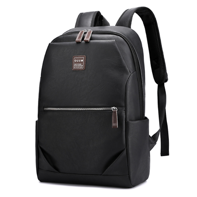 #ad New Fashion Men Leather School Backpack Waterproof Laptop Travel Zipper Bag