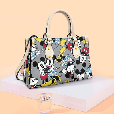 #ad Mickey and Minnie Handbag Disney Leather Handbag Mickey Women Leather bag