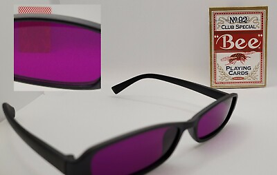 #ad Infared Marked Bee Poker Cards amp; Infrared Black Plastic Sunglasses Magic Poker
