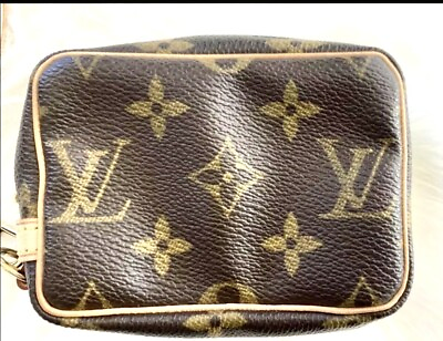 #ad Louis Vuitton Trousse Wapity Pouch WhiteMulticolor Canvas Leather Wristlet Box