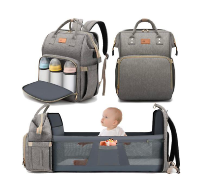 Wholesale Price DEBUG Stylish Baby Diaper Bag Backpack with Bassinet $17.99