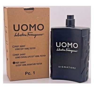 #ad Salvatore Ferragamo UOMO Signature EDT 3.4 oz 100 ml Spray for Men same as pic