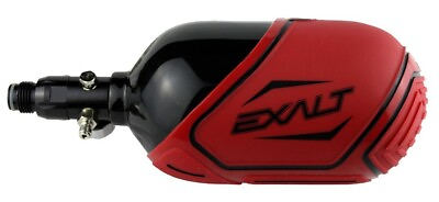 #ad Exalt Paintball Tank Cover Red Black Medium Fits 68ci 72ci Rubber