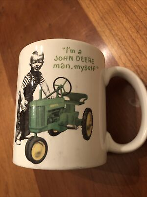 #ad John Deere Tractor Boy Coffee Mug Im A John Deere Man Myself Moline Ill