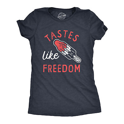 #ad Womens Tastes Like Freedom T Shirt Funny Cool Fourth Of July Party Popsicle Tee