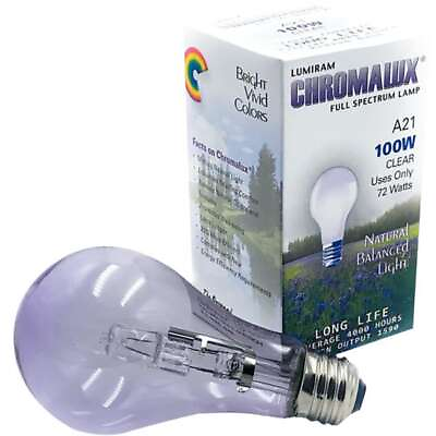 #ad Chromalux Full Spectrum Light Bulb A21 Clear 100 Watt 1 Unit