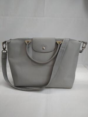 #ad Longchamp Le Pliage Energy Handbag Shoulder Bag 2way Leather Gray