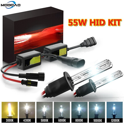 #ad 2pcs 12V 55W Xenon H7 HID Conversion Kit H1 H3 H11 Bulb Car Headlight Lamp