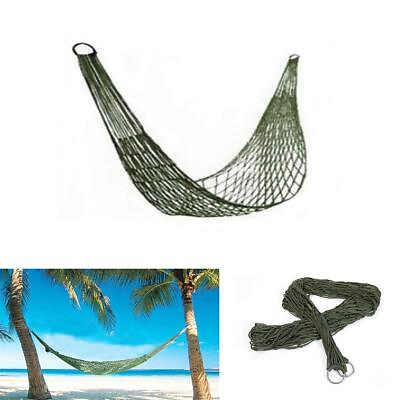 #ad #ad New Outdoor Portable Nylon String Hammock Bed for Camping Beach Yard