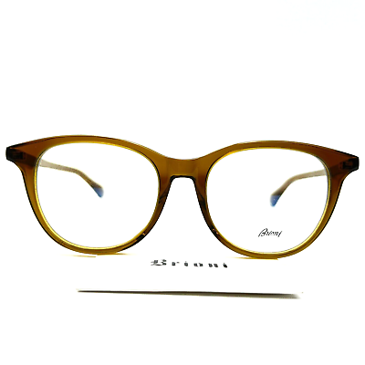 #ad Brioni Eyeglasses BR0032OA 003 Brown Round Mens Frames 51 19 150 mm