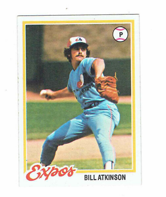 #ad Bill Atkinson Montreal Expos Pitcher #43 Topps 1978 #Baseball Card