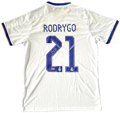 #ad Rodrygo Signed 21 22 Real Madrid Jersey Adidas Beckett BAS Witnessed