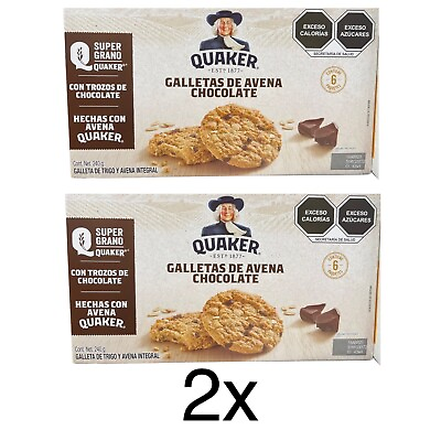 #ad 2x Mexican Quaker Oatmeal Chocolate Cookies Galletas D Avena Sabor Chocolate