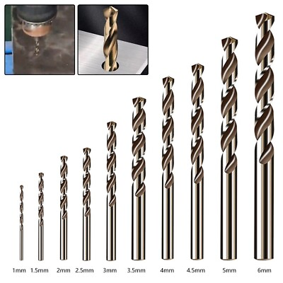 #ad Versatile 10 Piece Cobalt Drill Bit Set for Drilling Through Hardened Steel