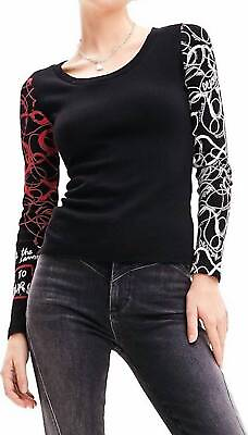 #ad Desigual hery contrast sleeve top for women