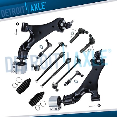 #ad Front Lower Control Arms Sway Bars Tie Rods Kit for Chevy Equinox GMC Terrain