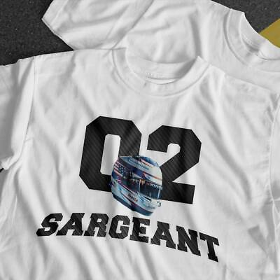 #ad 2024 Logan Sargeant Formula 1 Helmet T Shirt Williams F1