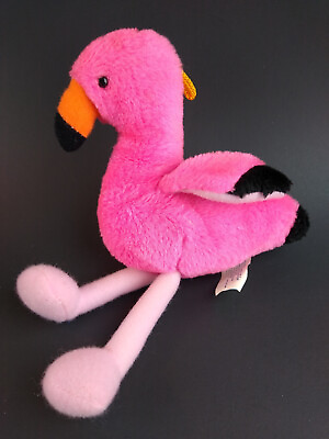 #ad Pink Flamingo Plush Soft Toy Stuffed Animal Bean Bag Cuddletown