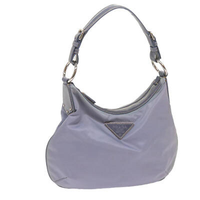 #ad PRADA Shoulder Bag Nylon Light Blue Auth 68673