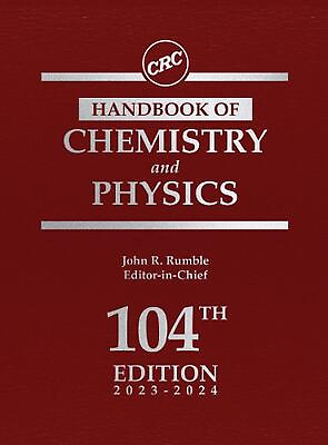 #ad CRC Handbook of Chemistry and Physics by John Rumble English Hardcover Book