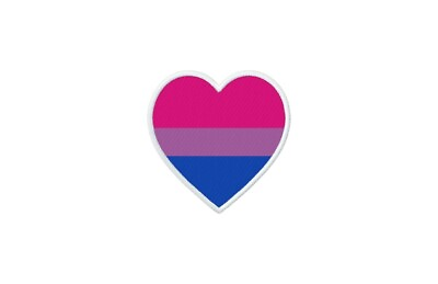 #ad Patch Badge Patch Printed Thermoadhesive Flag Heart Bisexual