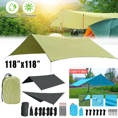 10 X 10ft Hammock Rain Fly Waterproof and Lightweight Camping Tarp Backpacking $12.99