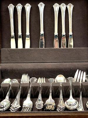 #ad REED amp; BARTON quot;French Chippendalequot; 1981 Service For 8 Silverplate 41 Pieces