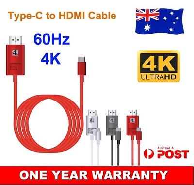 #ad USB C Type C to HDMI Adapter Cable 4K 60Hz For HP Laptop Notebook Cord AU 4k*2k