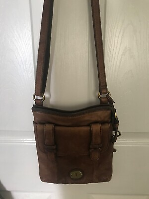 Brown Genuine Leather Crossbody Fossil Bag $100.00