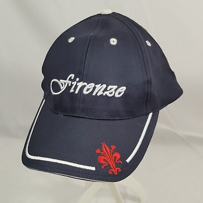 #ad Firenze Italia Black Embroidered Crest Emblem Hat Ball Cap Adjustable